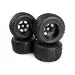 HPI 2.2" Ground Assault D Compound Tyres on Black Scorch Rims - Glued Wheels 4Pcs