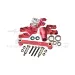 GPM Red Aluminium Steering Bellcrank/Drag Link Assembly w/ Servo Saver