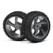 Maverick 1/18 Buggy Tyres on Grey Rims - Glued Wheels 2Pcs
