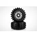 Rovan 4.7/5.5" Spike Rear Tyres on Black Rims - Glued Wheels 2Pcs