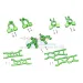 GPM Racing GPM Green Aluminium Front & Rear Hubs, Suspension Arms & Front Hub Carriers Set