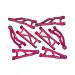 GPM Red Aluminium Front & Rear Suspension Arms Set