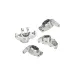 GPM Silver Aluminium Steering & Rear Hubs 4Pcs w/ Larger Bearings