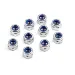 XRAY Silver Aluminium 3mm Flanged Serrated Nyloc Nuts 10Pcs