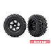 Traxxas 1/5 Sledgehammer Belted Tyres On Black Rims - 2Pcs
