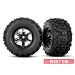 Traxxas 1/5 Sledgehammer Belted Tyres On Black Chrome Rims - 2Pcs