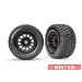 Traxxas 1/5 Gravix Belted Tyres On Black Race Rims - 2Pcs