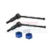 GPM Carbon Steel Rear CVD Driveshafts 2Pcs w/ Blue Aluminium Wheel Hexes