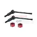 GPM Carbon Steel Rear CVD Driveshafts 2Pcs w/ Red Aluminium Wheel Hexes
