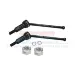 GPM Carbon Steel Rear CVD Driveshafts 2Pcs w/ Silver Aluminium Wheel Hexes