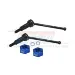 GPM Carbon Steel Front CVD Driveshafts 2Pcs w/ Blue Aluminium Wheel Hexes
