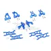 GPM Racing Blue Aluminium Suspension Arm & Hub Kit w/ Hardware
