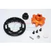 GPM HD Steel 16T/54T 1Mod Pinion & Spur Gear Set w/ Orange Aluminium Gear Adapter