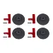 Team Associated Wheel Hexes w/ Red Callipers Set