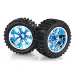 HSP 2.8" Off Road Tyres on Blue Chrome Rims - Wheels 2Pcs