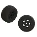 ARRMA 1/7 dBoots Ragnarok Tyres on Black Rims - Glued Wheels 2Pcs