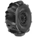 Pro-Line 2.4/3.3" Dumont MT Paddle Tyres on Black Rims - Glued Wheels 2Pcs