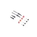 ARRMA Metal CVD Driveshaft Set w/ Red Aluminium Wheel Hexes
