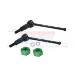 GPM Medium Carbon Steel Front CVD Driveshafts 2Pcs w/ Green Aluminium Wheel Hexes