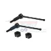 GPM Medium Carbon Steel Front CVD Driveshafts 2Pcs w/ Black Aluminium Wheel Hexes
