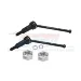 GPM Medium Carbon Steel Front CVD Driveshafts 2Pcs w/ Silver Aluminium Wheel Hexes