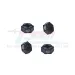 GPM Black Aluminium 12mm Wheel Hexes 4Pcs