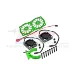 GPM Aluminium Adjustable Motor Heatsink w/ Dual Cooling Fans Set - Green