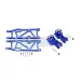 GPM Aluminium Rear Hubs & Lower Suspension Arms Kit - Blue