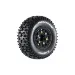Louise 2.4/3.2" SC-Pioneer Tyres On Black Spoked Removable Hex Rims - Glued Wheels 2Pcs