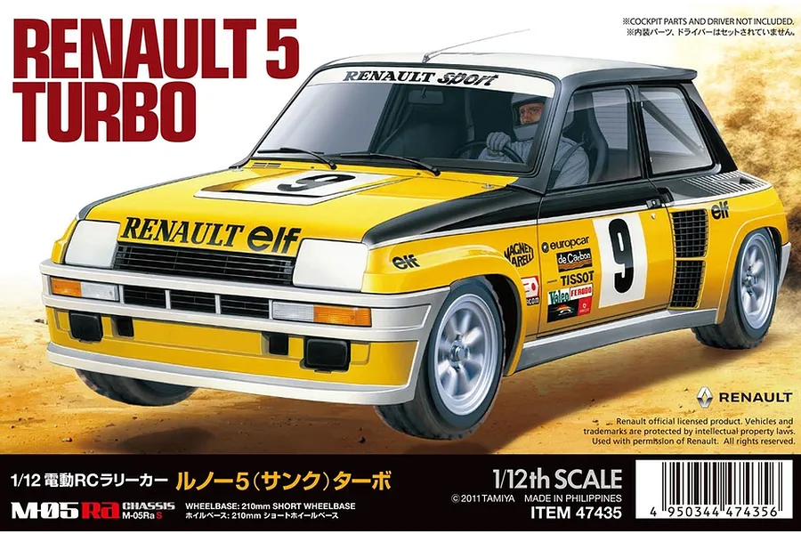 Tamiya 1/12 M05Ra Renault 5 Turbo Rally Electric On Road RC Car Kit