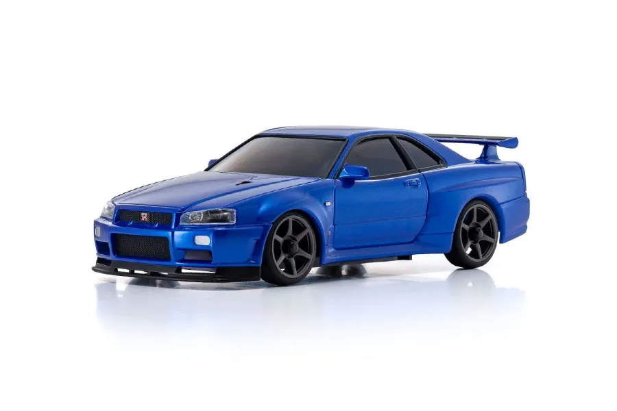 Kyosho Mini-Z Nissan Skyline GT-R R34 V.spec II Nur ASC Body Shell -  Metallic Blue | MZP460MB