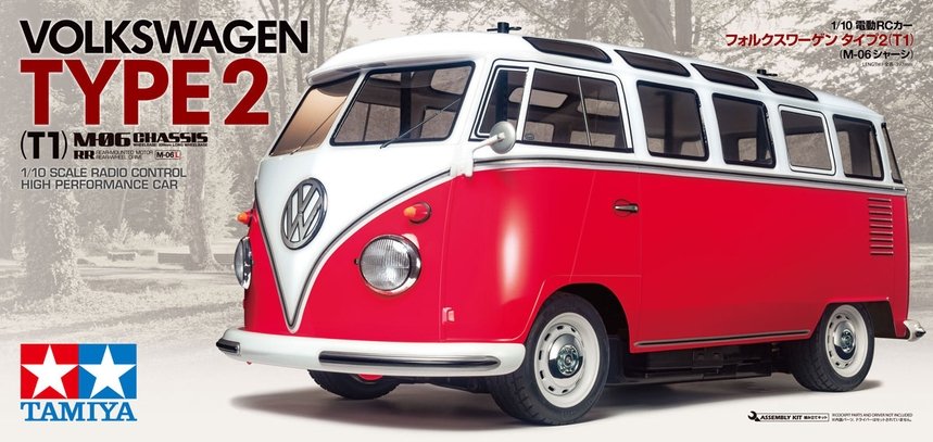 Tamiya 1/10 M-06 Volkswagen Type 2 T1 Electric On Road RC Car Kit Box Art