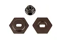 Factory Team Stealth XF Slipper Lockout Set including two hexagonal metal plates and one locking nut.