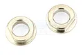 Two silver-coloured flanged metal bushings for RC brake cams, shown against a white background.