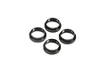 TLR 16mm Shock Nuts and O-Rings 4Pcs - Gunmetal TLR243045