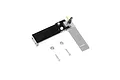 Pro Boat RC boat rudder assembly with mounting bracket, brass water pickup, and included hardware on a white background.