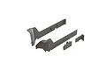 A set of grey plastic side guard components for an ARRMA RC vehicle, shown on a white background.