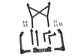 Pro-Line Extended Front and Rear Body Mount Set including various black plastic body posts, mounts, and mounting screws on a white background.