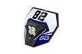 Pro-Line MX Enduro LED light kit featuring a white and blue number plate with the number 82 and a quad LED light housing.