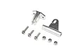 Pro Boat Prop Strut Set including a metal strut, mounting bracket, three hex bolts, and three nylon lock nuts on a white background.