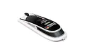 A white and black Pro Boat Heatwave RC boat canopy with branded logos on a white background.