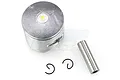 A Rovan 34mm piston for 26cc/27.5cc engines, including a gudgeon pin and two circlips, shown on a white background.