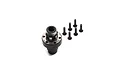 Axial AR90 differential locker component with a set of six small black metal screws on a white background.