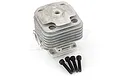 A Rovan 29cc 4-bolt cylinder head for an RC engine, shown with four black mounting bolts on a white background.