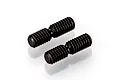 Two black steel M4 threaded adjuster screws for RC cars, shown against a white background.