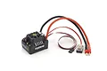 Kyosho Speed House Brainz 8 120A brushless electronic speed controller with cooling fan, wiring, and T-style battery connector.