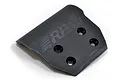 A black RPM RC front bumper spare part shown from a top-down angle on a white background.
