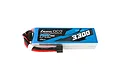 Gens Ace G-Tech 14.8V 3300mAh 4S LiPo battery with a blue soft case, featuring black and red power wires and a balance connector.