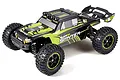 BlackZon Smyter DT 1/12 scale RC desert truck in green and black livery, featuring off-road tires, rear spoiler, and roof-mounted lights.