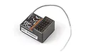 HPI Racing RF-706 2.4GHz 6-channel RC receiver unit with antenna wire on a white background.